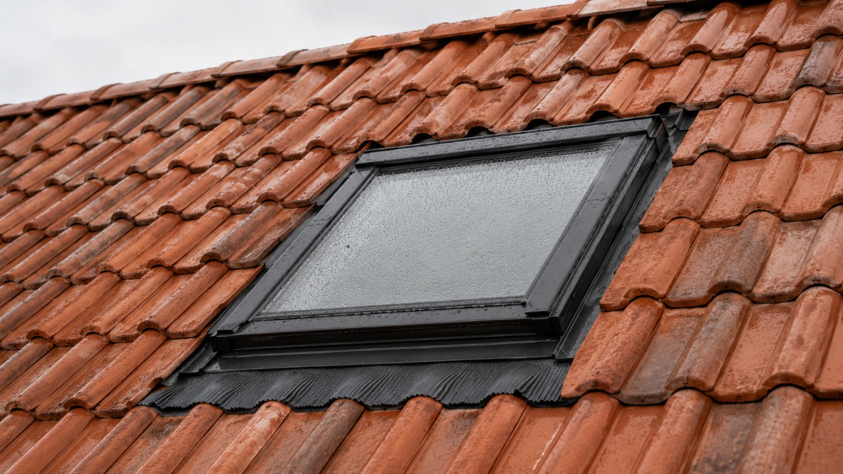 Velux sous la pluie à Nézel dans les Yvelines